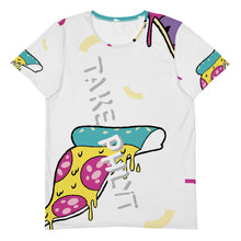Load image into Gallery viewer, Take Phlyt Pizza All-Over Print Men's Athletic T-shirt