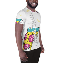 Load image into Gallery viewer, Take Phlyt Pizza All-Over Print Men's Athletic T-shirt